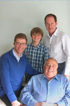 Right-click photo to download 4x6 300 dpi version of Richard, Andrew, Adam, and Gideon. 
